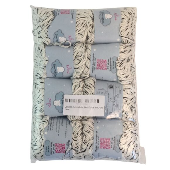 KnitPal Gentle Bliss Baby Acrylic Yarn Light Weight Cookies & Cream 8 Pack NEW - Picture 2 of 6